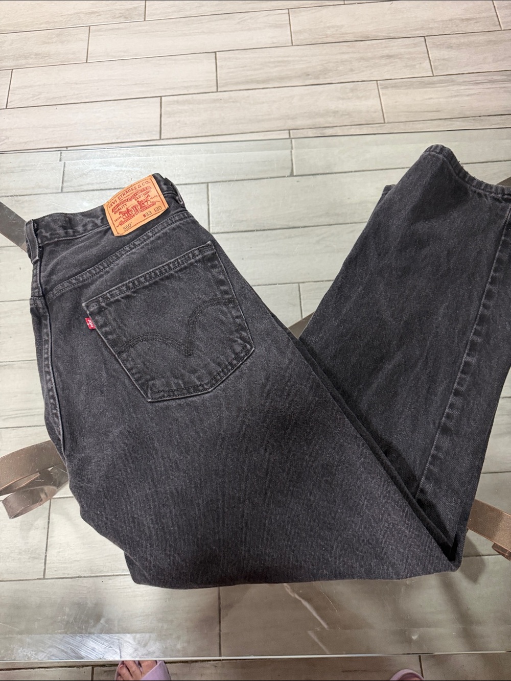 Levi's Black Relaxed Fit Men's Jeans